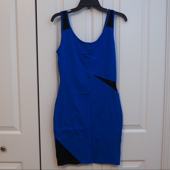 Rock & Republic Dresses & Skirts - Rock & Republic Mesh Cut Out Dress Blue Black Club